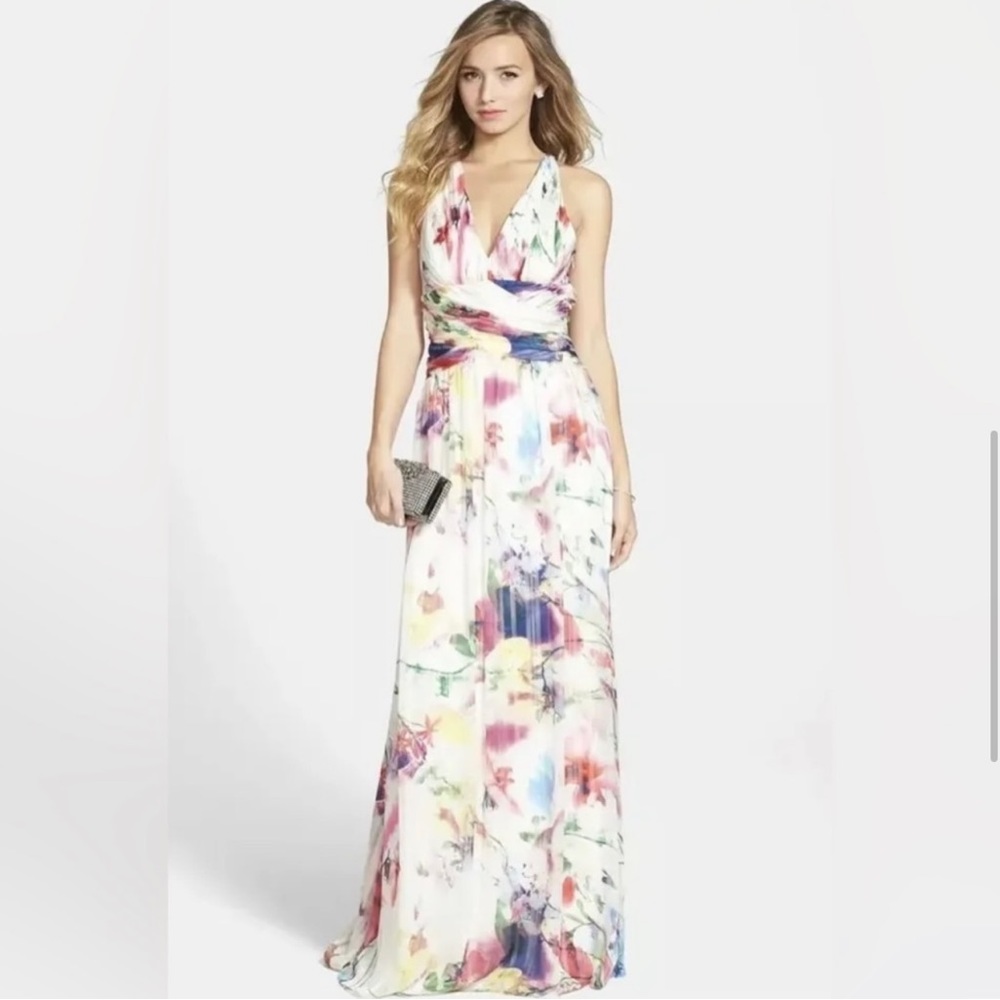 NWOT. Hailey by Adrienne Papell. Floral formal or casual dress. - Picture 5 of 6